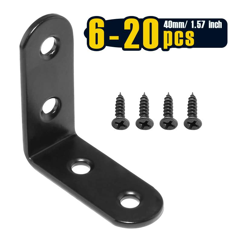 Woodworking Joint - Support en L d'angle noir, supports