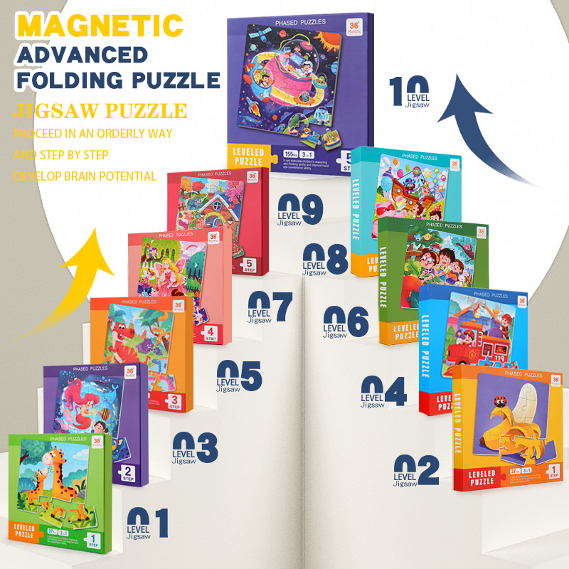 Woodworking Game - Puzzle magnétique en bois pour enfants,