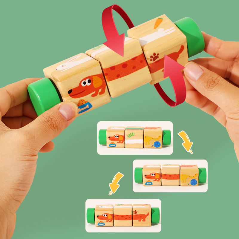 Puzzle rotatif en bois pour bé - Woodworking Game avis et prix